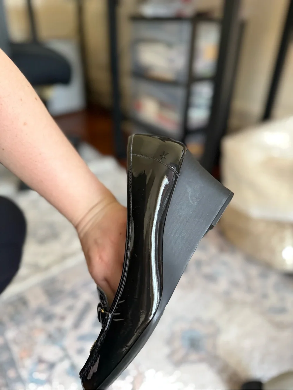 Lauren Ralph Lauren black wedges size 9